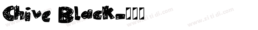 Chive Black字体转换 Chive Black字体转换
